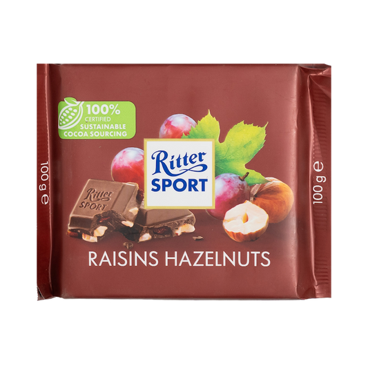 Ritter Sport Raisins Hazelnuts Chocolate (100g)