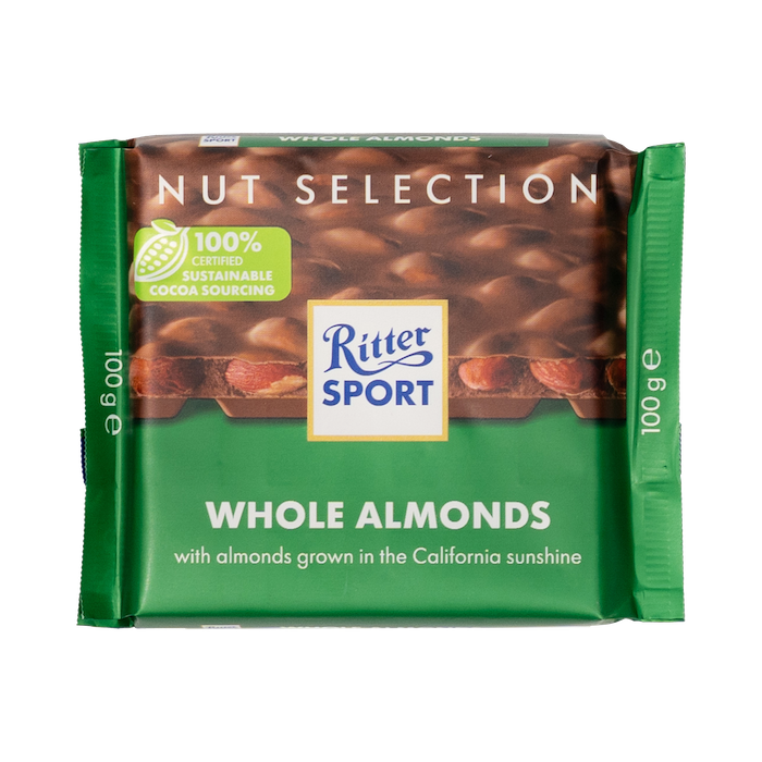 Ritter Sport Whole Almonds Chocolate (100g)