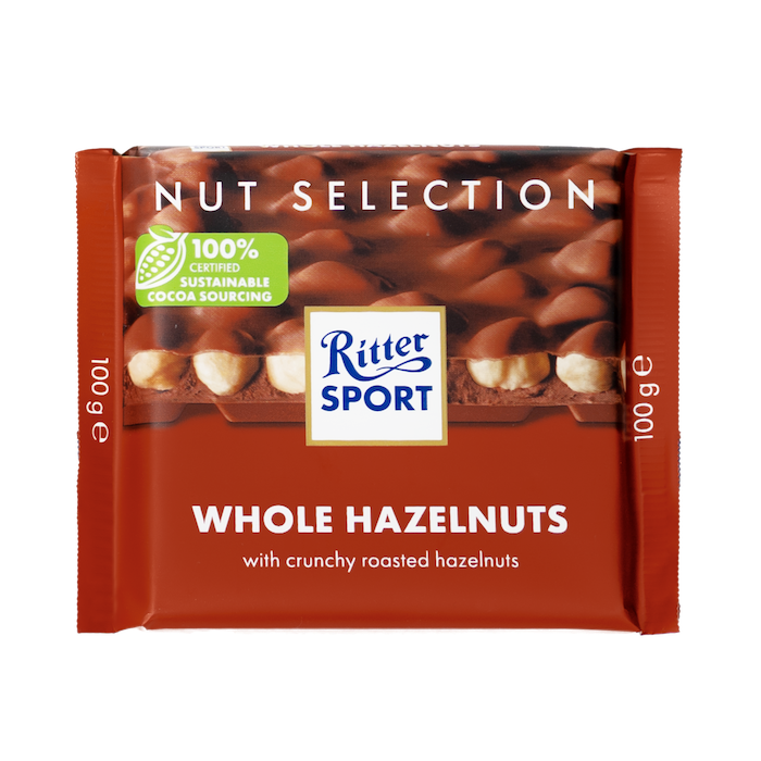 Ritter Sport Whole Hazelnut Chocolate (100g)