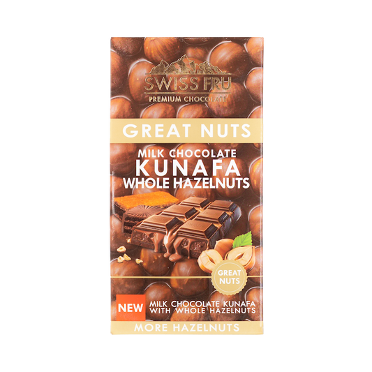 Swiss Fru Kunafa Whole Hazelnut Chocolate (150g)