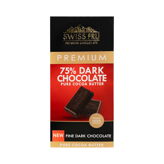 Swiss Fru Premium 75% Dark Chocolate (80g)