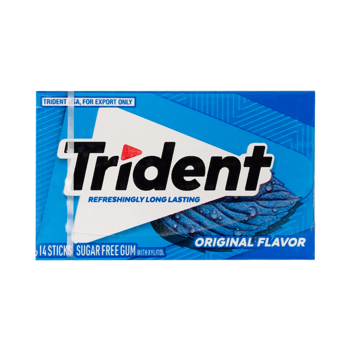 Trident 14 Sticks Sugar Free Original Flavour Gum (26g)