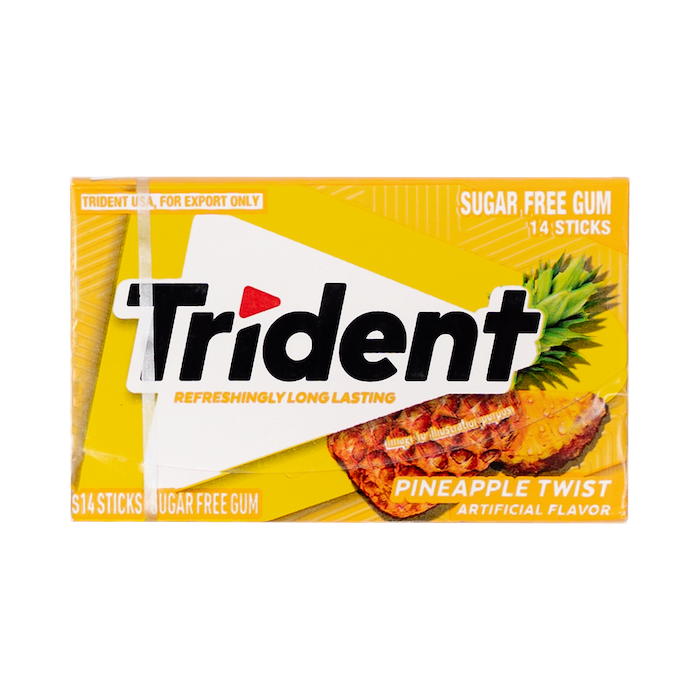 Trident 14 Sticks Sugar Free Pineapple Twist Gum (26g)