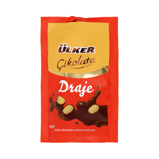 Ulker Chocolate Draje With Biscuits (100g)
