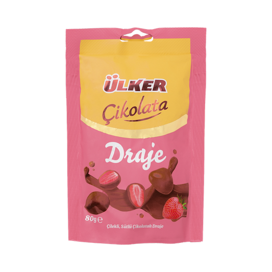 Ulker Chocolate Draje With Strawberry (80g)