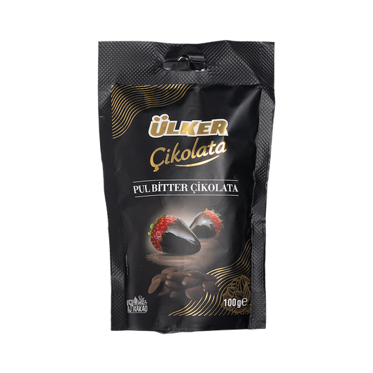 Ulker Dark Chocolate With strawberry Pul Bitter (100g)
