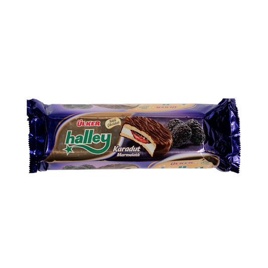 Ulker Halley Black Berry Biscuits With Marshmallow (236g)