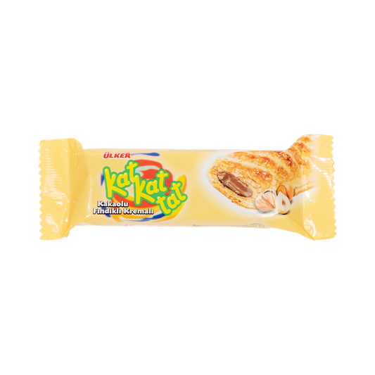 Ulker Kat Kat Tat Puff Pastry Chocolate & Hazelnut Bicuits (28G)