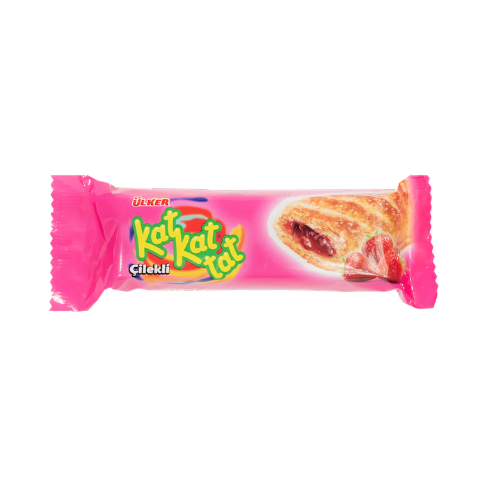 Ulker Kat Kat Tat Puff Pastry Strawberry  (28G)