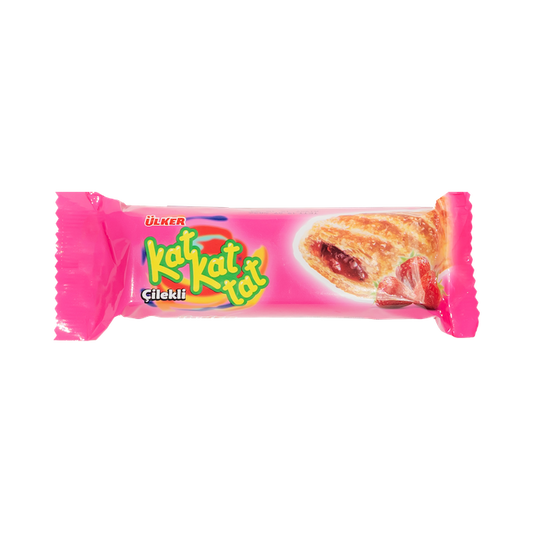 Ulker Kat Kat Tat Puff Pastry Strawberry  (28G)