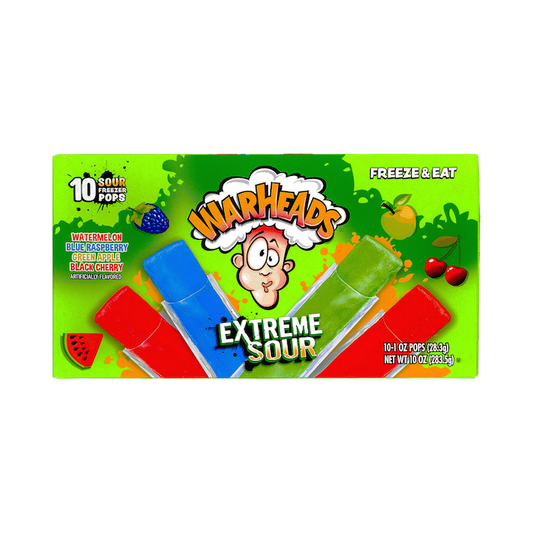 WarHeads Extreme Sour 10 Sour Freezer pops 4 Flavours (283g)