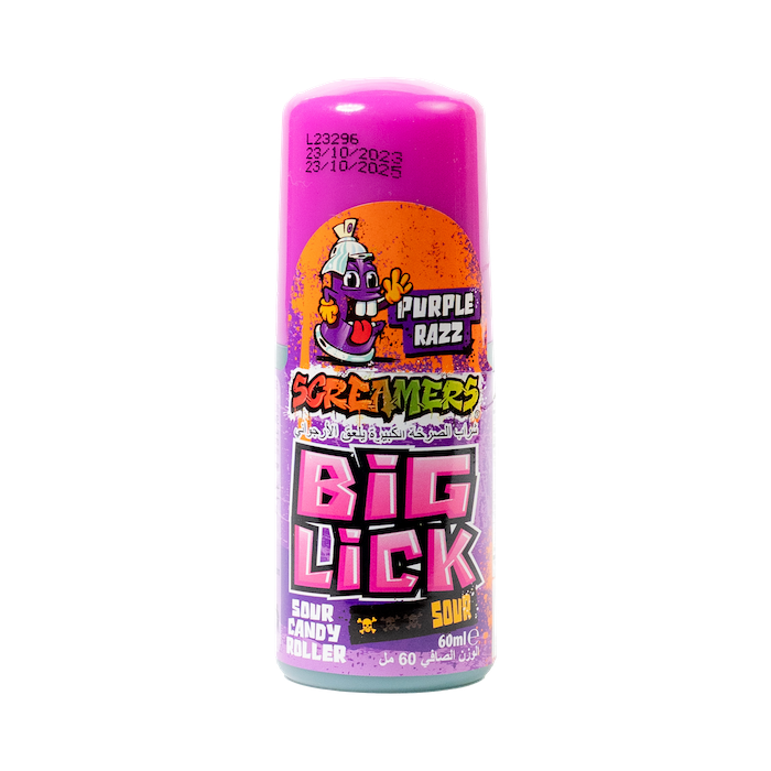 Zed Candy Big Lick Scremers Purple razz Sour Roll Sweets (60m)