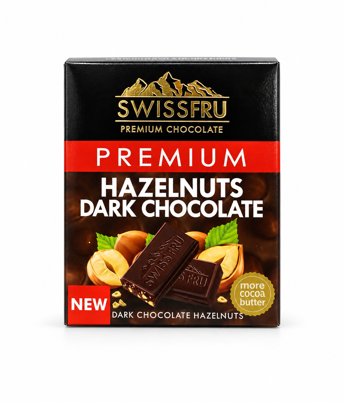 SWISS FRU Hazelnuts Dark Chocolate (40g)