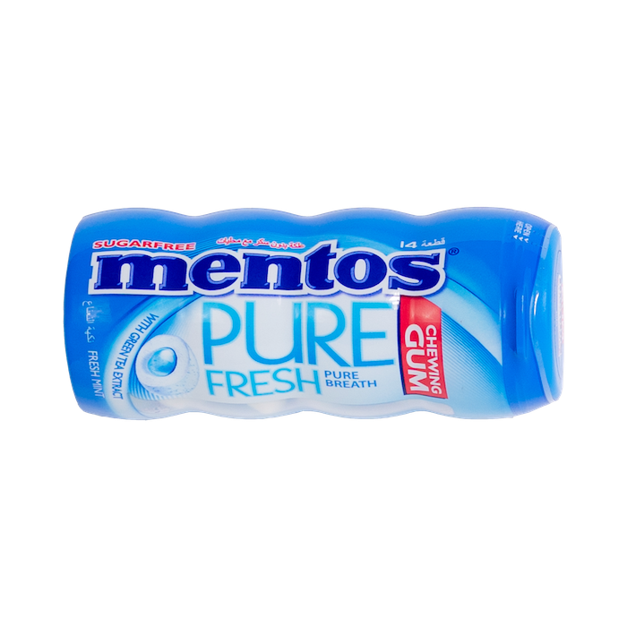 mentos gum fresh mint with green tea 14 pieces (25g)